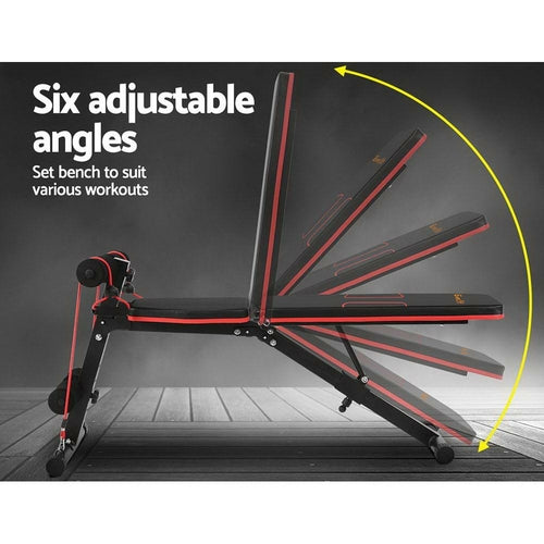 Everfit Weight Bench Adjustable FID Bench Press Home Gym 150kg