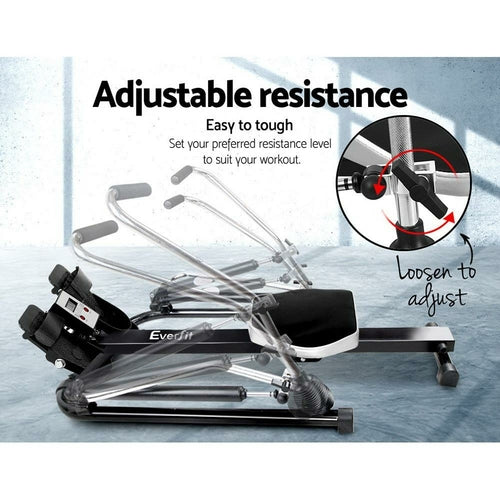 Everfit Rowing Machine Rower Hydraulic Resistance Fitness Gym Home