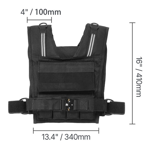 Adjustable Weighted Vest, 35lb Weight Vest with Iron Weights, Shoulder